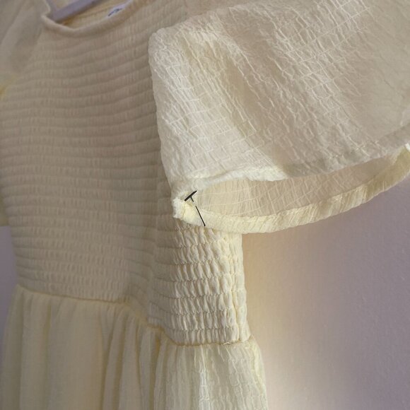 Yellow Art Class Girls Recycled Polyester Smocked Ruffle Dress L (10/12). NWT - Picture 8 of 9